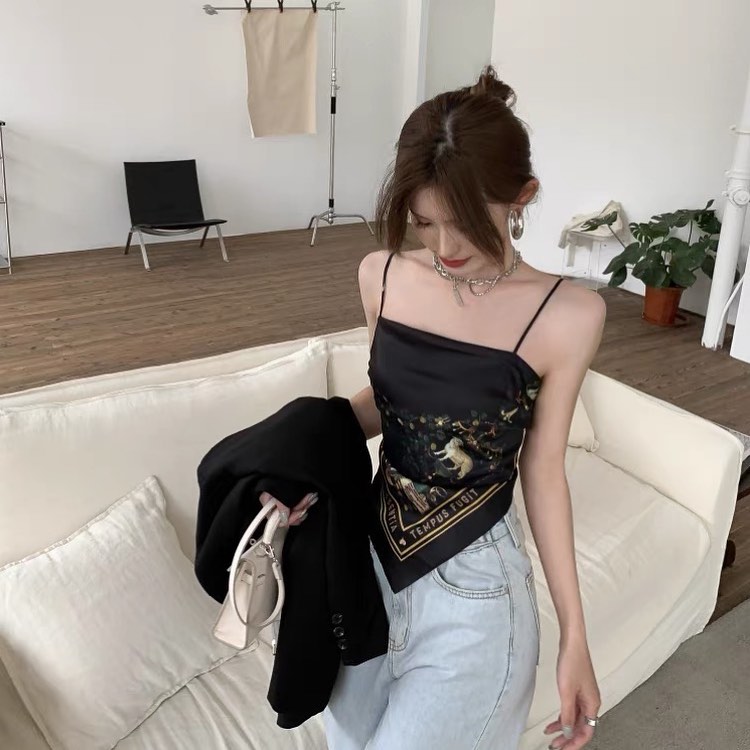 Black self tie scarf