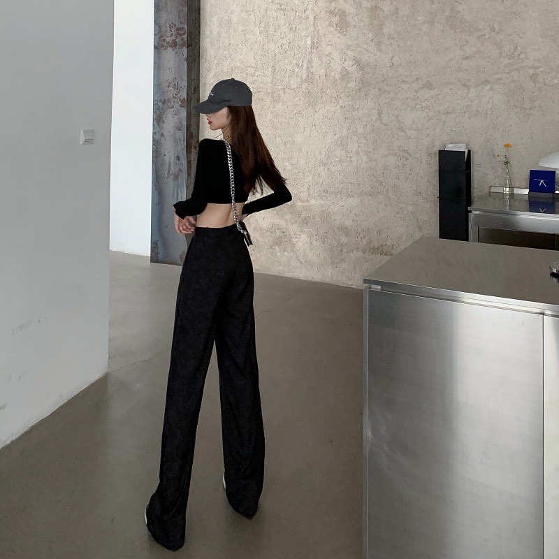 Wide-leg suit trouser