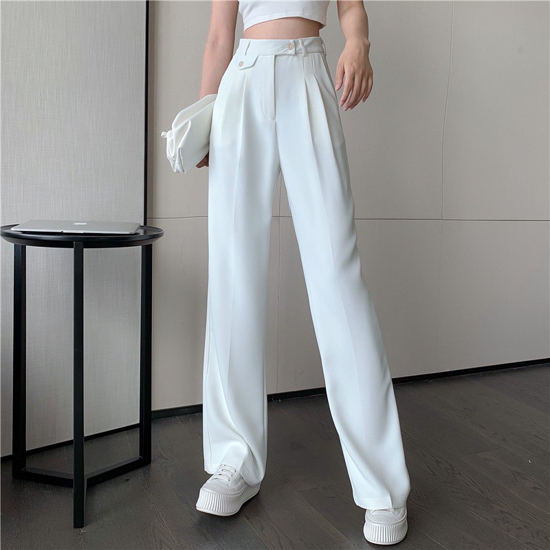 High waist suit long pants