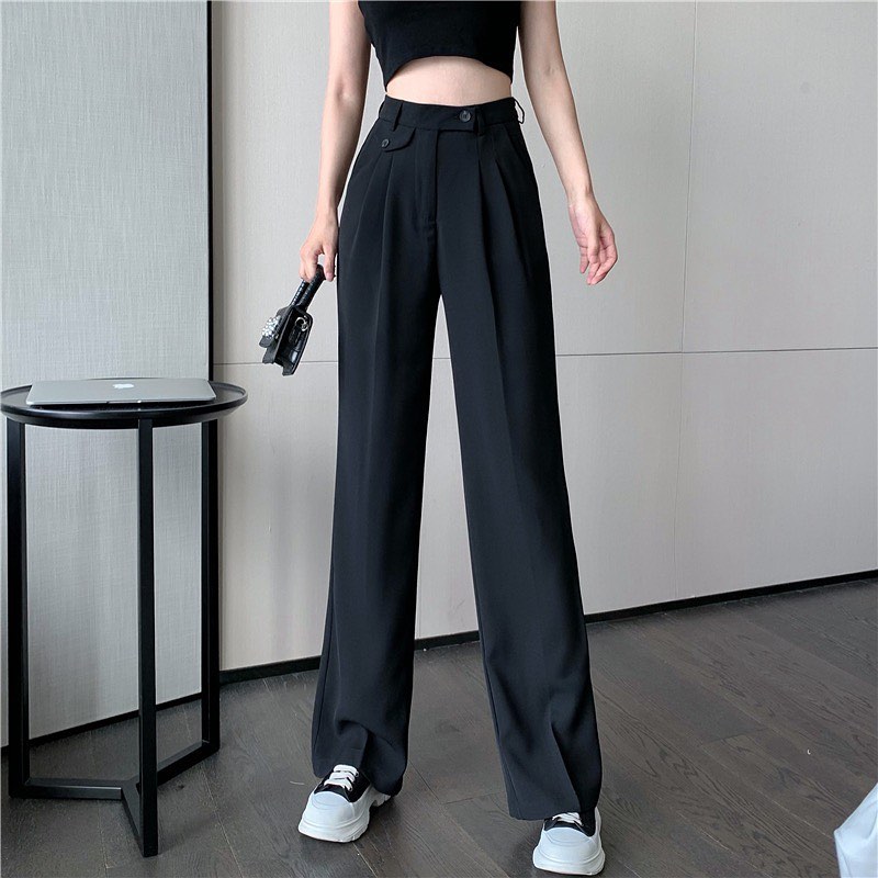 High waist suit long pants